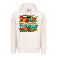 Pale Pink Teacher pumpkin Premium Hoodie - NancyCooperArtShop