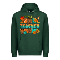 Sports Green Teacher pumpkin Premium Hoodie - NancyCooperArtShop