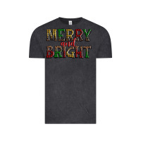 Vintage Black merry and bright Vintage Tee - AdoDesignShop