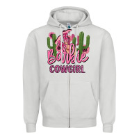 Dove Grey barbie cowgirl Zipper Hoodie - MaliasSmallBusiness