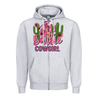 Heather Grey barbie cowgirl Zipper Hoodie - MaliasSmallBusiness