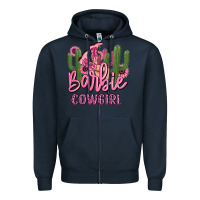 Navy barbie cowgirl Zipper Hoodie - MaliasSmallBusiness