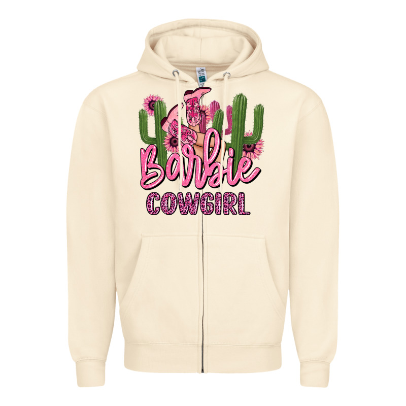 Barbie Cowgirl Zipper Hoodie by MaliasSmallBusiness | Teevron