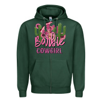 Sports Green barbie cowgirl Zipper Hoodie - MaliasSmallBusiness