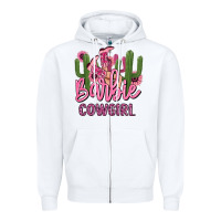 White barbie cowgirl Zipper Hoodie - MaliasSmallBusiness