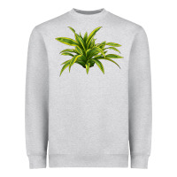 Heather Grey Lemon Lime Dracaena Leaf Heavyweight Sweatshirt - LillyAllenDesigns