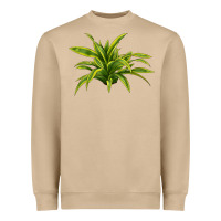 Mushroom Lemon Lime Dracaena Leaf Heavyweight Sweatshirt - LillyAllenDesigns