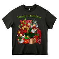 Asphalt happy holidays gnomes truck Heavy Core Tee - BarkalooDesign