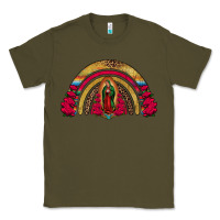 Army Green lady of guadalupe rainbow Classic Tee - Jasminsmagicworld