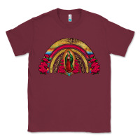 Burgundy lady of guadalupe rainbow Classic Tee - Jasminsmagicworld