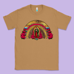 Lady Of Guadalupe Rainbow Classic Tee Designed By Jasminsmagicworld
