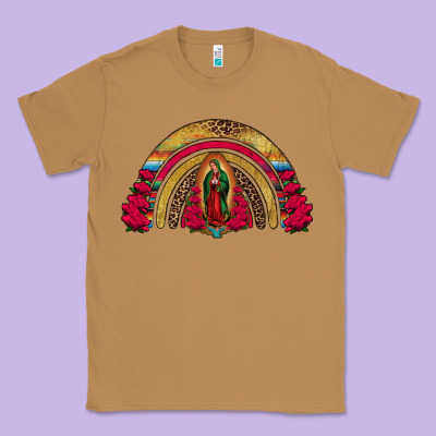 Lady Of Guadalupe Rainbow Classic Tee Designed By Jasminsmagicworld