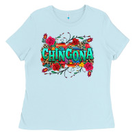 Baby Blue chingona Ladies Tee - texasbilliewilder