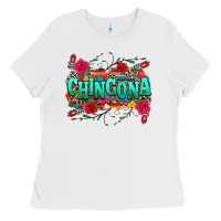 White chingona Ladies Tee - texasbilliewilder