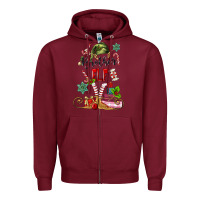 Burgundy brother elf Zipper Hoodie - MaliasSmallBusiness
