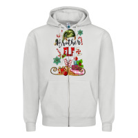Dove Grey brother elf Zipper Hoodie - MaliasSmallBusiness