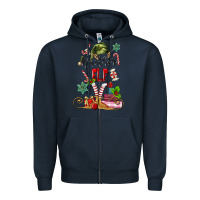 Navy brother elf Zipper Hoodie - MaliasSmallBusiness