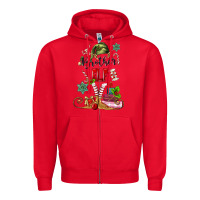 Red brother elf Zipper Hoodie - MaliasSmallBusiness