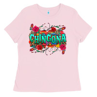Bubblegum Pink chingona Ladies Tee - texasbilliewilder