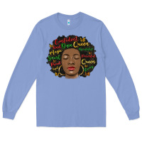 Colony Blue afro diva Long Sleeve Tee - MaliasSmallBusiness