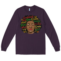 Plum afro diva Long Sleeve Tee - MaliasSmallBusiness