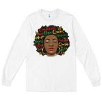 White afro diva Long Sleeve Tee - MaliasSmallBusiness