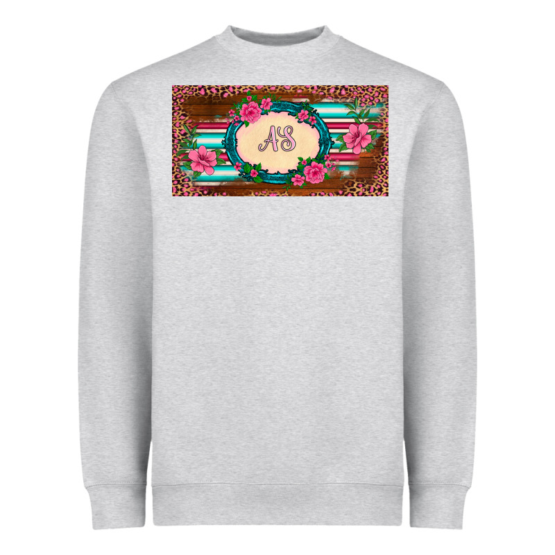 Preview Western Pink Flovers Leopard Serape   License Plate Template Heavyweight Sweatshirt by BarkalooDesign | Teevron