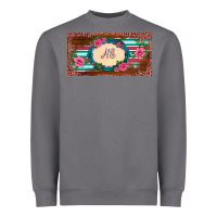 Storm preview western pink flovers leopard serape   license plate template Heavyweight Sweatshirt - BarkalooDesign
