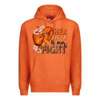 Carrot Her fight is our fight Kidney Cancer orange ribbon Premium Hoodie - NancyCooperArtShop