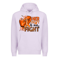 Lilac Her fight is our fight Kidney Cancer orange ribbon Premium Hoodie - NancyCooperArtShop