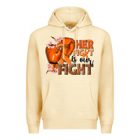 Pina Colada Her fight is our fight Kidney Cancer orange ribbon Premium Hoodie - NancyCooperArtShop