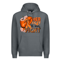 Rock Her fight is our fight Kidney Cancer orange ribbon Premium Hoodie - NancyCooperArtShop