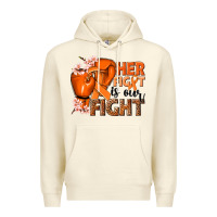 Sandshell Her fight is our fight Kidney Cancer orange ribbon Premium Hoodie - NancyCooperArtShop