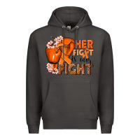 Smoke Her fight is our fight Kidney Cancer orange ribbon Premium Hoodie - NancyCooperArtShop
