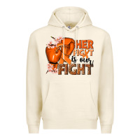 Tofu Her fight is our fight Kidney Cancer orange ribbon Premium Hoodie - NancyCooperArtShop