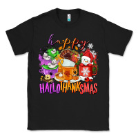 Black Happy Hallothanksmas coffee cups Classic Tee - NancyCooperArtShop