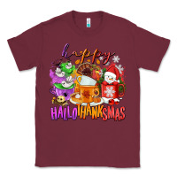 Burgundy Happy Hallothanksmas coffee cups Classic Tee - NancyCooperArtShop