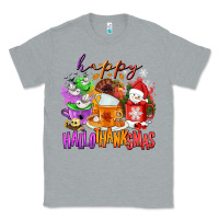 Heather Grey Happy Hallothanksmas coffee cups Classic Tee - NancyCooperArtShop