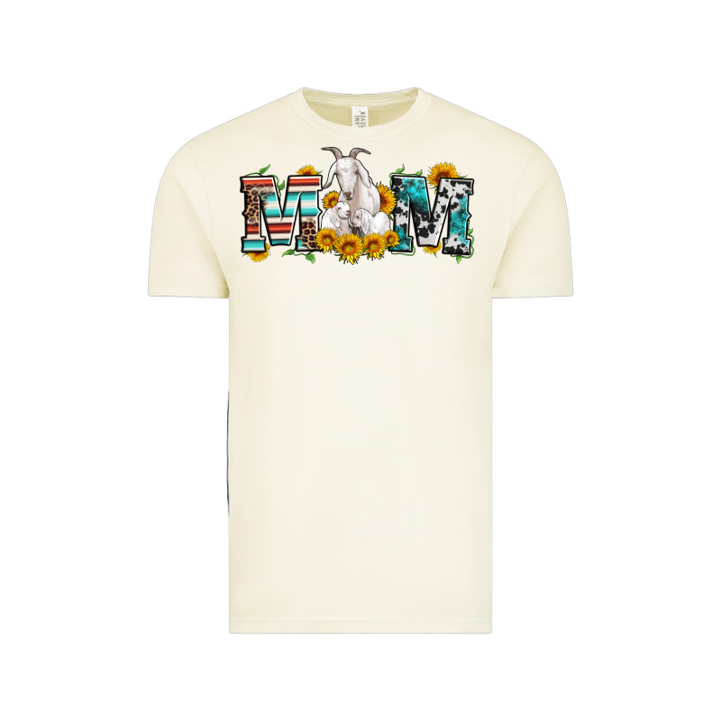 Goat Mom Serape Leopard Cowhide Goat Family Vintage Tee by Artiststas | Teevron