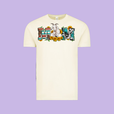 Goat Mom Serape Leopard Cowhide Goat Family Vintage Tee Designed By Artiststas