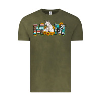 Vintage Olive goat mom serape leopard cowhide goat family Vintage Tee - Artiststas