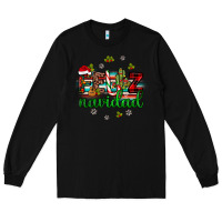 Black feliz navidad Long Sleeve Tee - JahusDesignShop