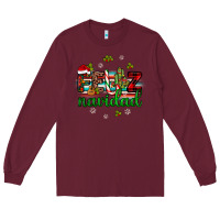 Burgundy feliz navidad Long Sleeve Tee - JahusDesignShop
