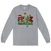 Heather Grey feliz navidad Long Sleeve Tee - JahusDesignShop