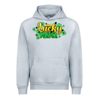 Heather Grey lucky mama st patricks Urban Hoodie - HowdyJamesFarm