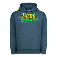 Pigment Midnight Navy lucky mama st patricks Urban Hoodie - HowdyJamesFarm