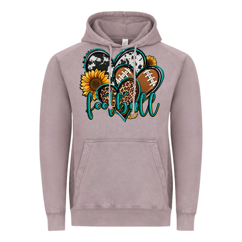 Football Hearts Vintage Hoodie by Jasminsmagicworld | Teevron