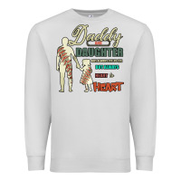 Dove Grey Daddy And Daughter Not Always Eye To Eye But Always Heart To Heart Premium Sweatshirt - Bettercallsaul