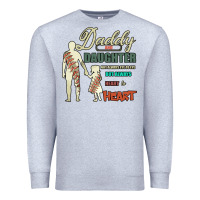 Heather Grey Daddy And Daughter Not Always Eye To Eye But Always Heart To Heart Premium Sweatshirt - Bettercallsaul