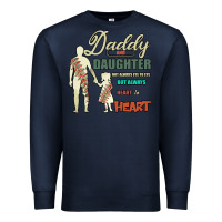 Navy Daddy And Daughter Not Always Eye To Eye But Always Heart To Heart Premium Sweatshirt - Bettercallsaul